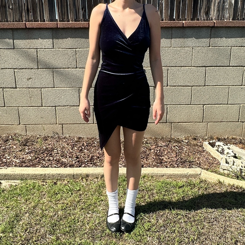 Forever 21 Blue Velvet Dress